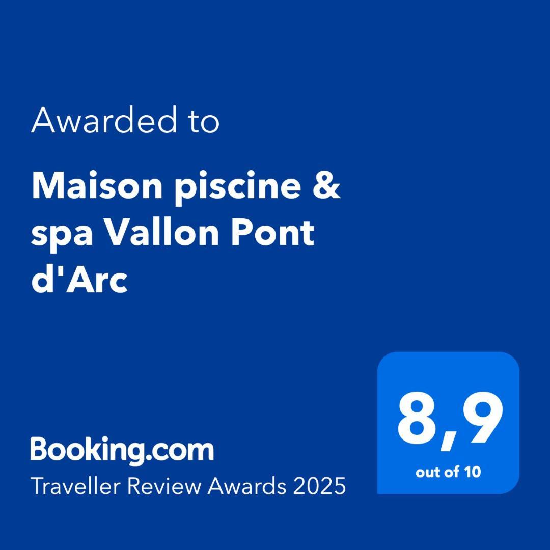 Maison Piscine & Spa Vallon Pont D'Arc Exterior foto
