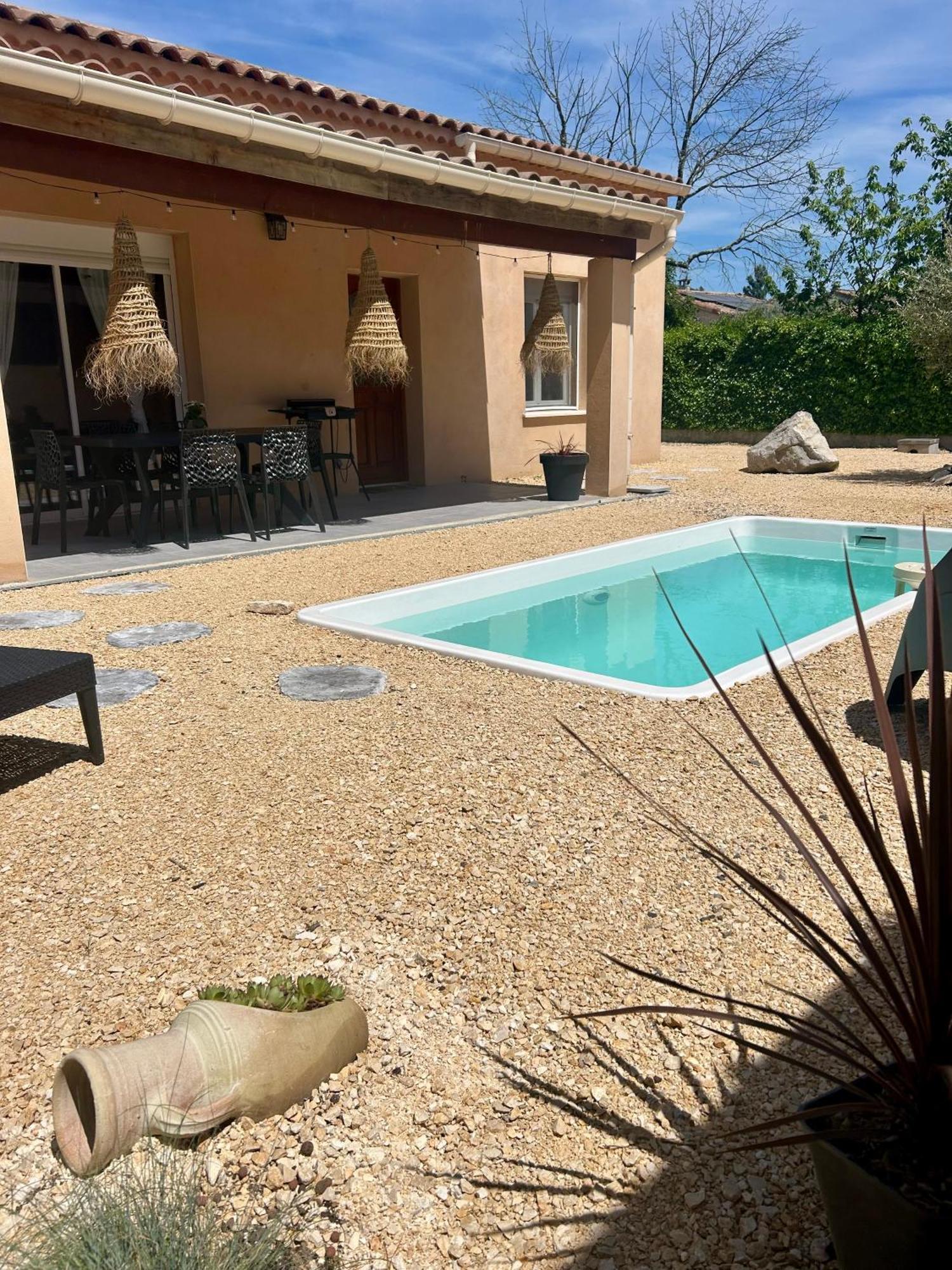 Maison Piscine & Spa Vallon Pont D'Arc Exterior foto